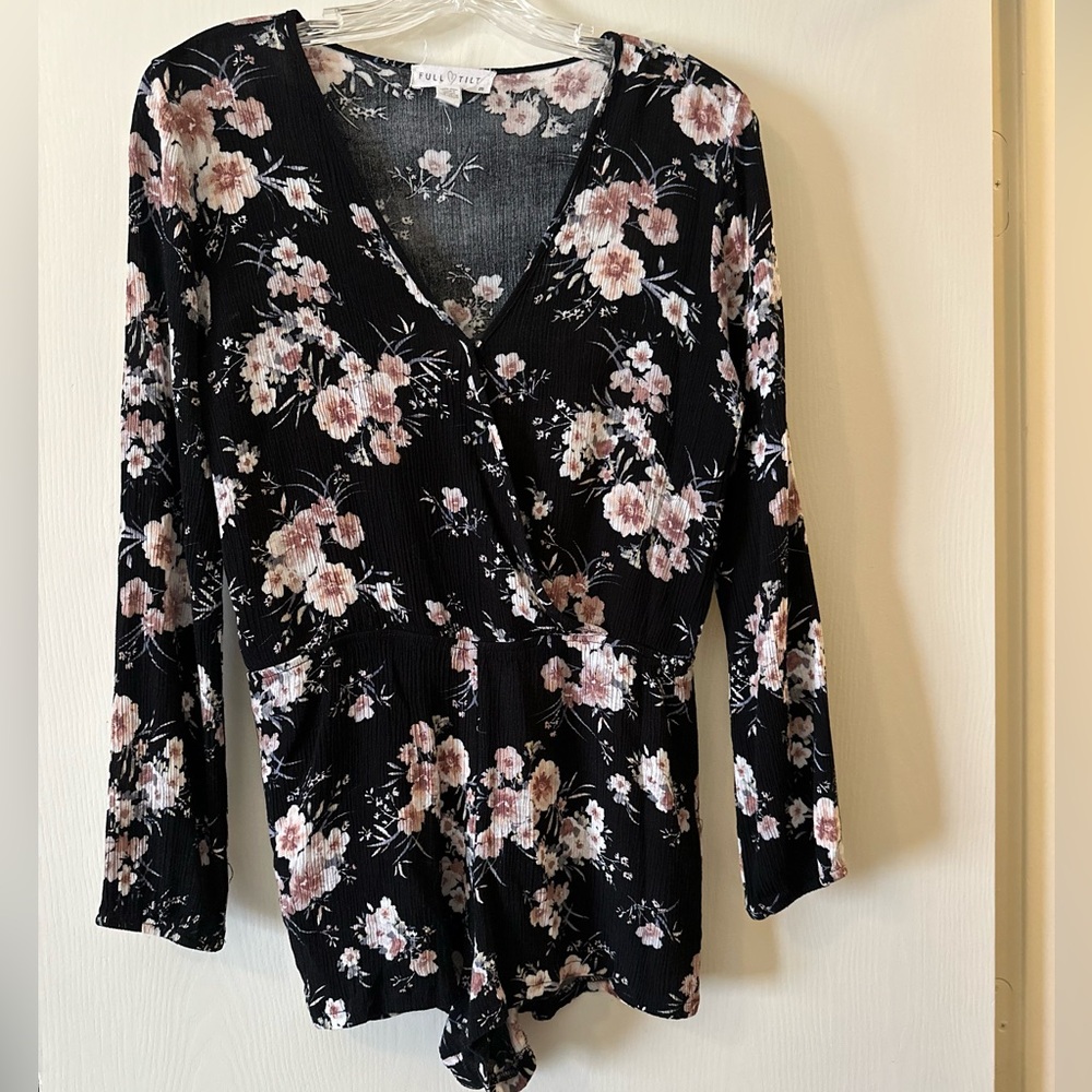 Women’s Long Sleeve Floral Romper